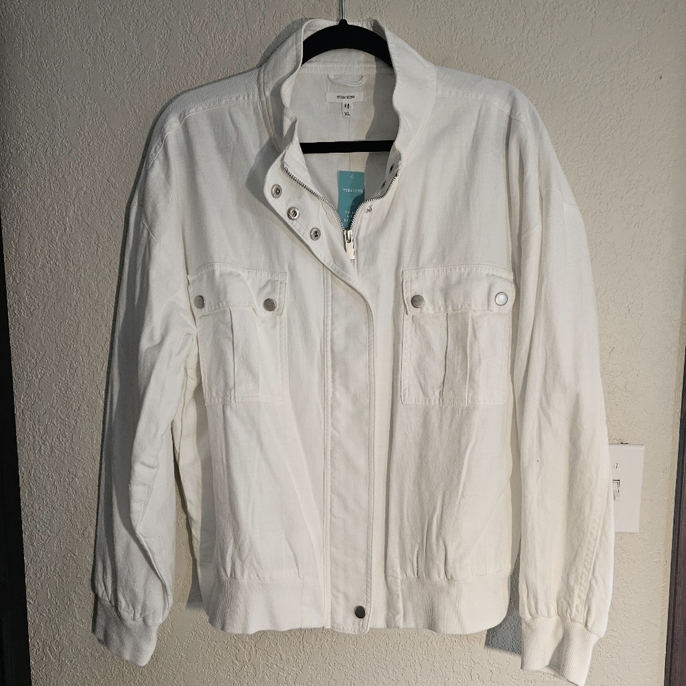 New with tags Maurices linen bomber jacket